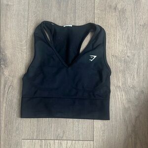 Gymshark Black V-Neck Crop Tank
